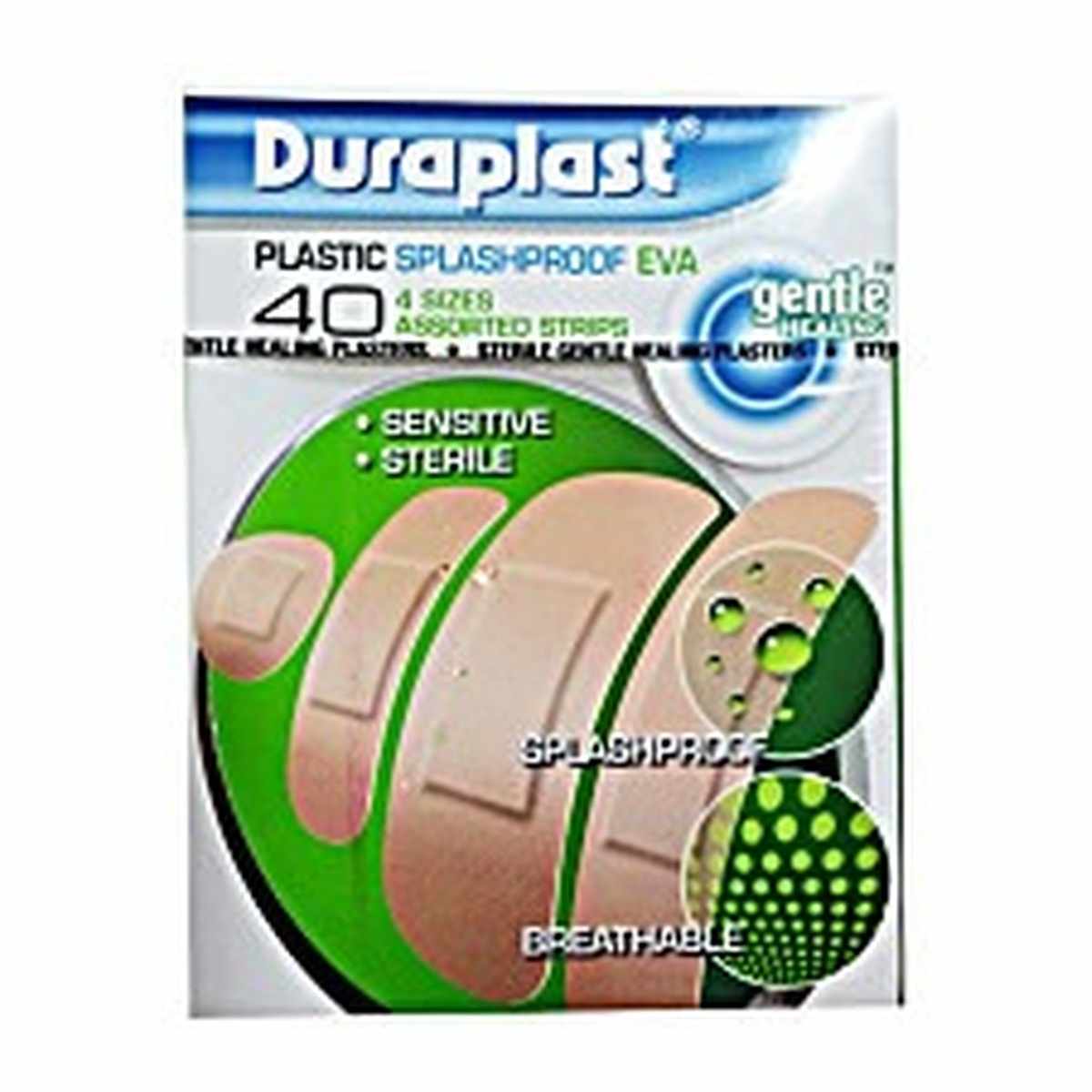 DURAPLAST SPLASHPROOF EVA 4SIZE ASS PLASTERS 40S
