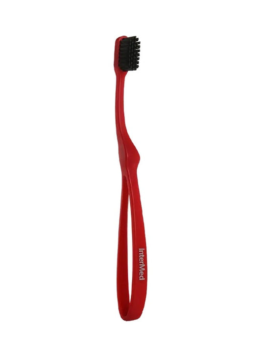 ERGONOMIC SOFT RED TOOTHBRUSH