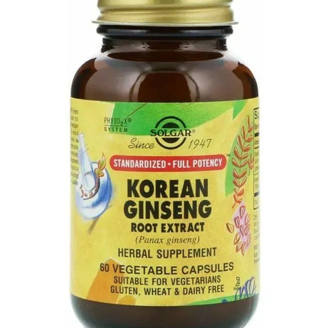 SOLGAR SFP KOREAN GINSEN G ROOT EXTRACT VEGICAPS 60'S