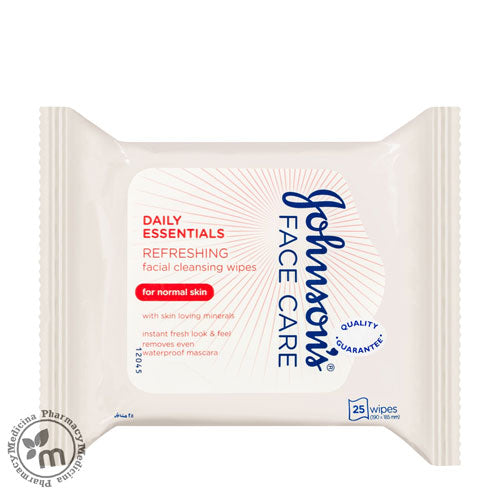 JOHNSONS 4935 FACIAL WIPES NORMAL SKIN 25S