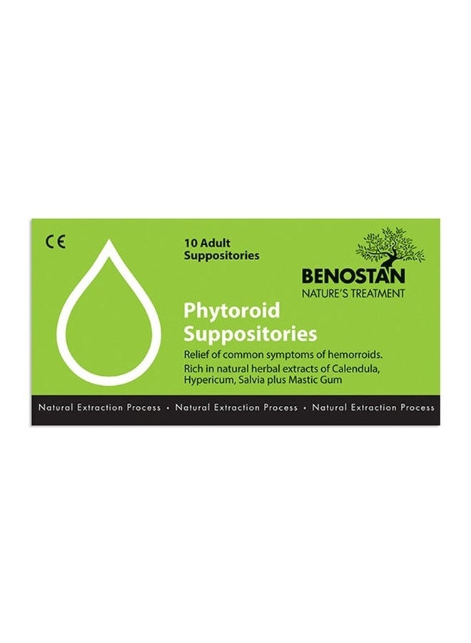 BENOSTAN PHYTOROID HEMORROIDS ADULT SUPP 10S