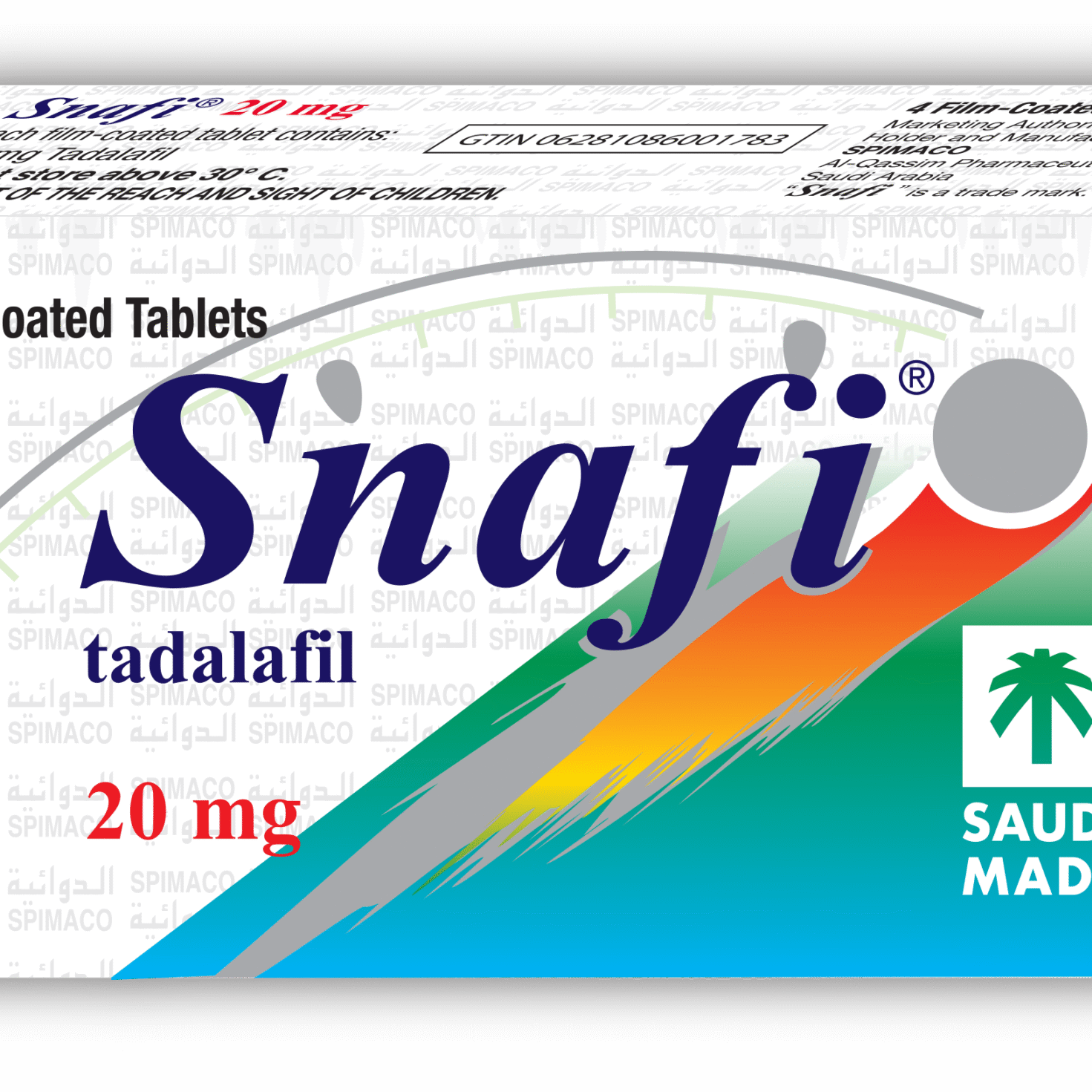 SNAFI 20MG TAB 4S