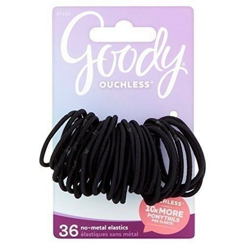 Goody Ouchless Black 2 Mm Elastics 36 Pieces