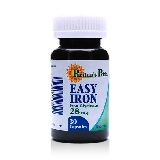 Puritan's Pride Easy Iron 28mg Capsules, 30 Caps