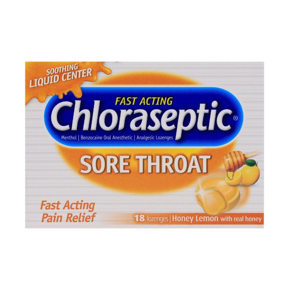 CHLORASEPTIC HONEY LEMON WARMING LOZENGES 18S