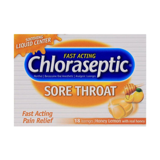 CHLORASEPTIC HONEY LEMON WARMING LOZENGES 18S