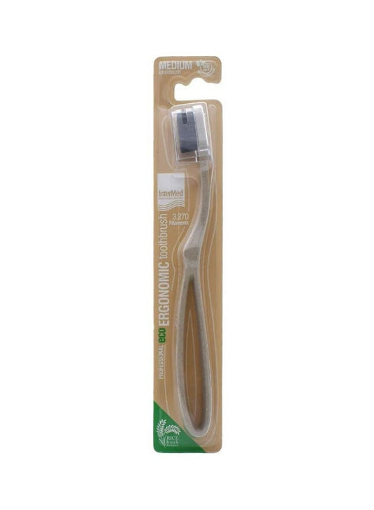 ERGONOMIC ECO WITH RICE HUSK MEDIUM TOOTHBRUSH