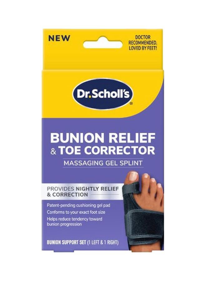 DR SCHOLLS BUNION RELIEF&TOE CORRECTOR 1PAIR