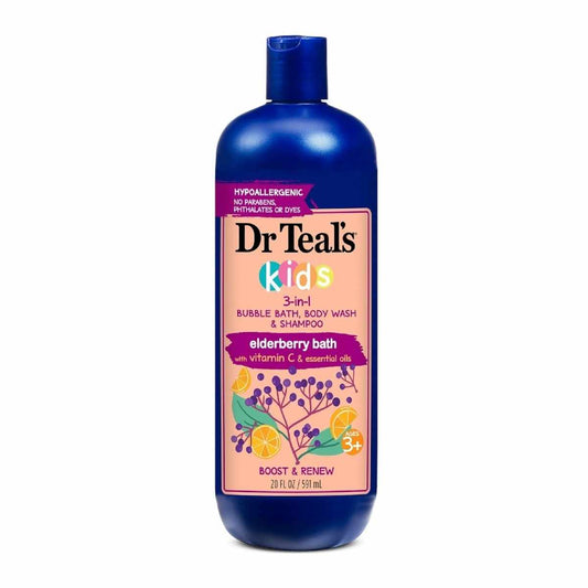 DR TEALS KIDS 3IN1 VIT C BUBBLE BATH WASH SHAMPOO