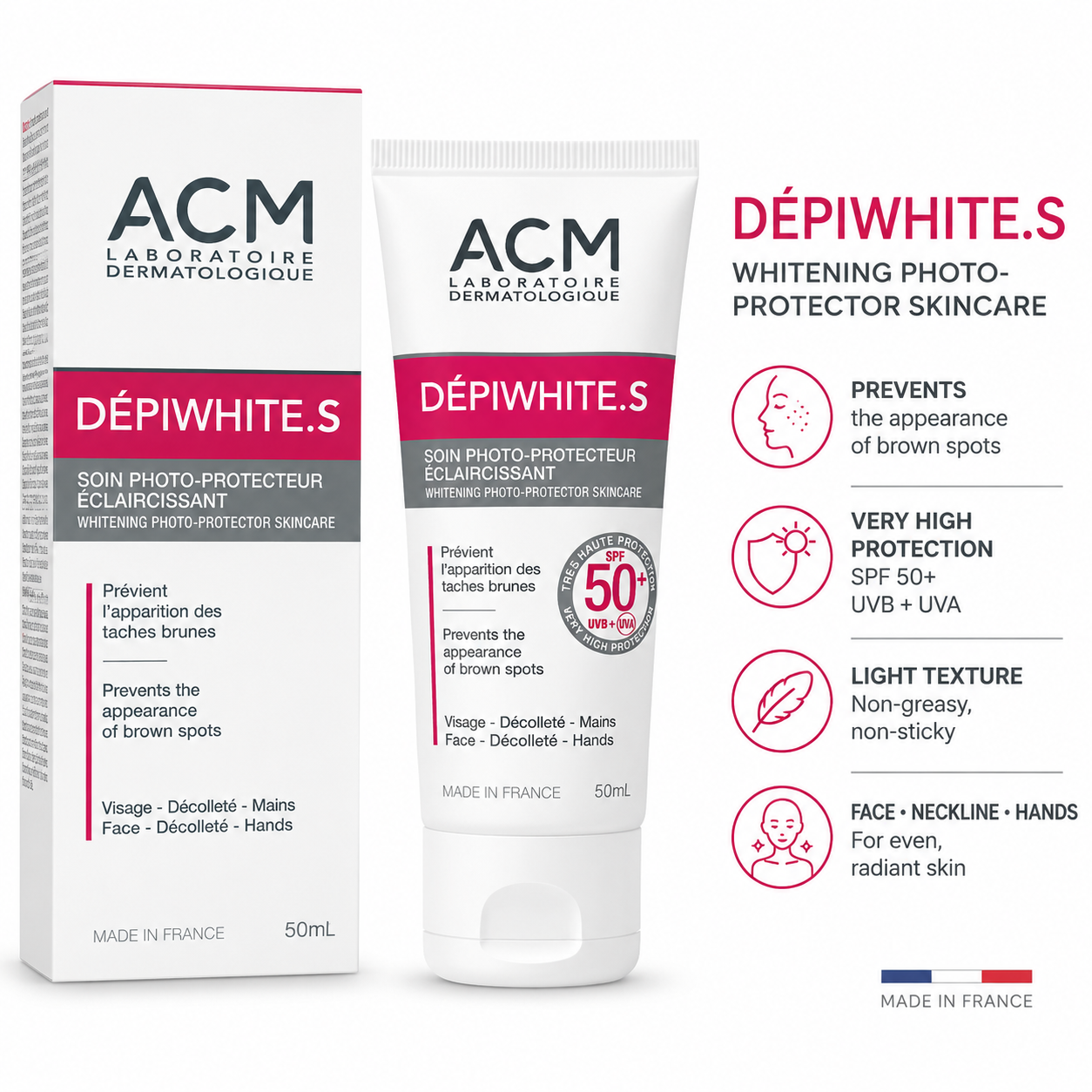 ACM DEPIWHITE S WHITENING SPF 50+ CREAM 50ML
