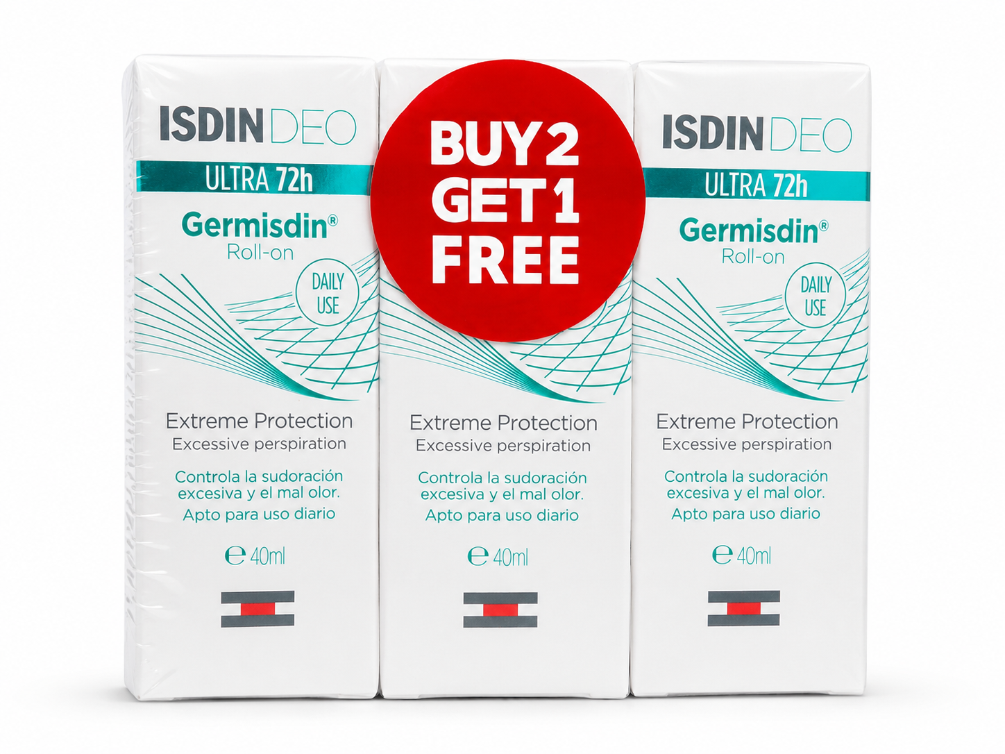 ISDIN 8143 GERMISDIN 72HR DEO ROLL ON PROMO(2+1)