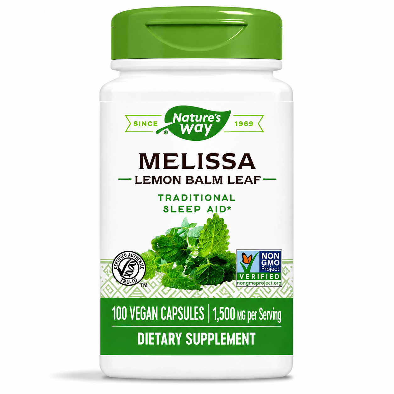 NATURE'S WAY MELISSA LEMON BALM LEAF VEG CAP 100S