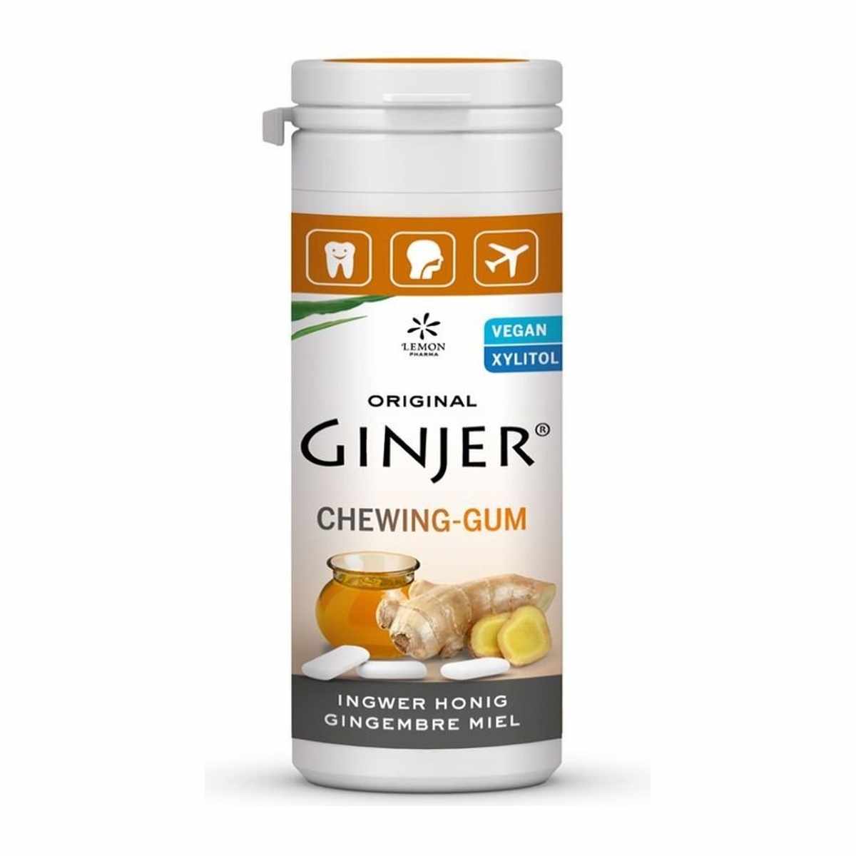 GINJER CHEWING GUM HONEY 30G
