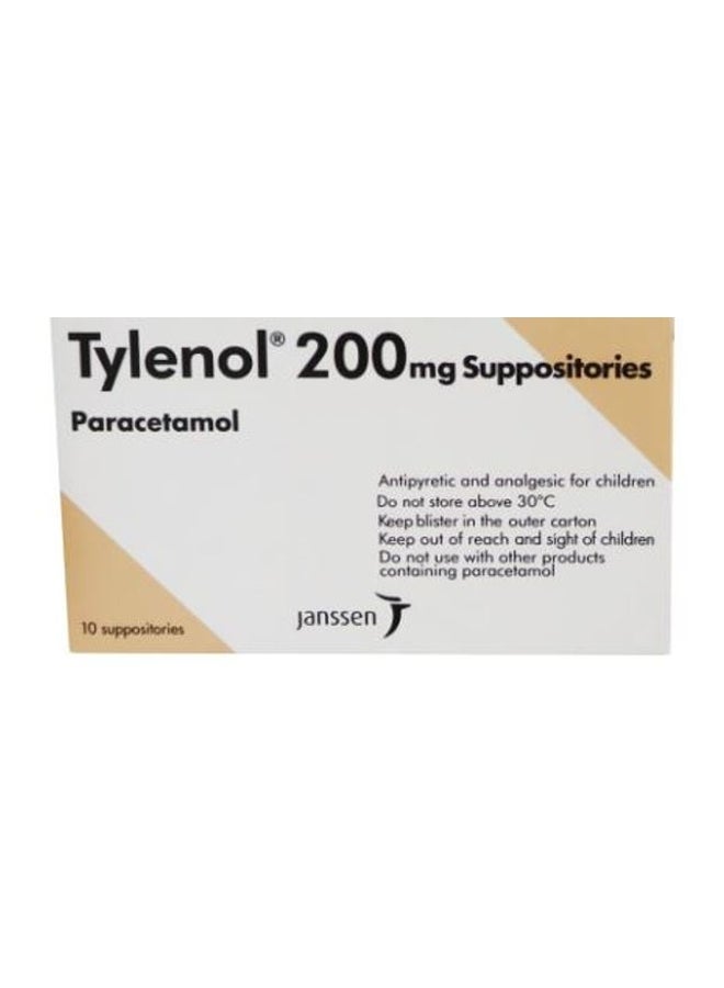 TYLENOL 200MG SUPP 10S