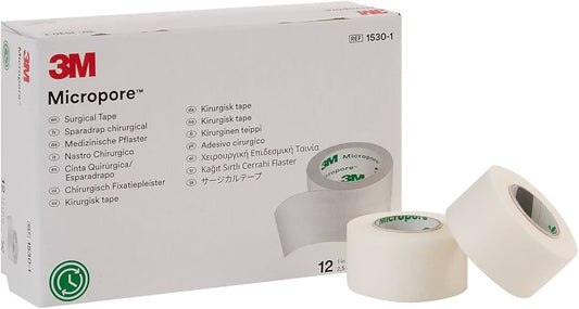 3M MICROPORE SURGICAL TAPE(1530-1) 12/BOX