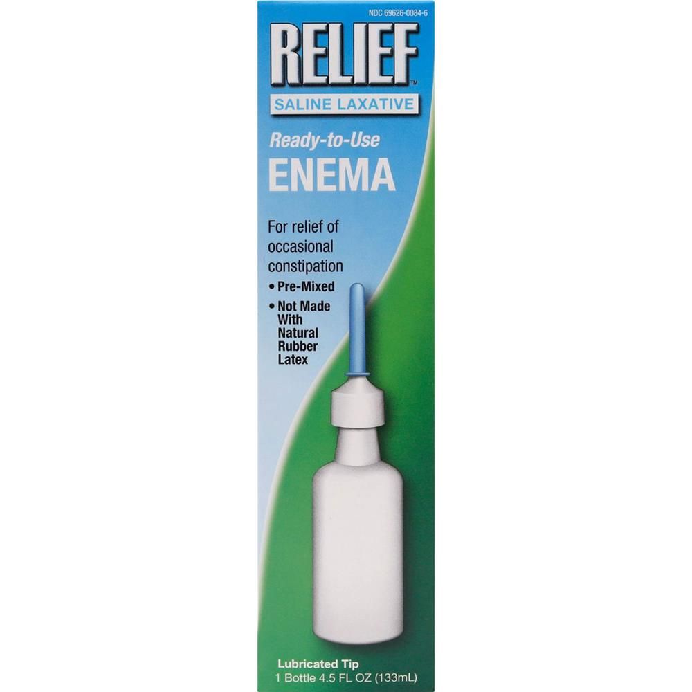 RELIEF READY TO USE ENEMA SALINE LAXATIVE