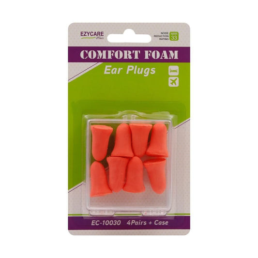 Ezycare Comfort Foam Ear Plugs Pairs 4 Pieces
