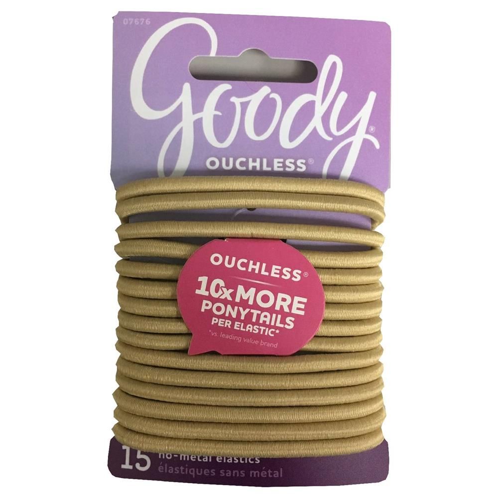 Goody Ouchless Braided Elastics Blonde 15 Pieces