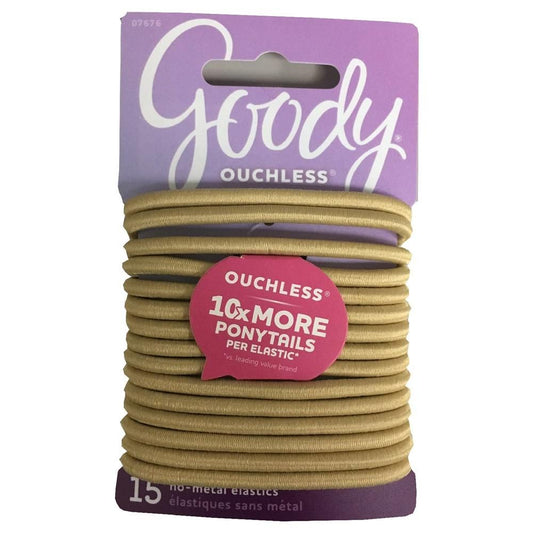 Goody Ouchless Braided Elastics Blonde 15 Pieces