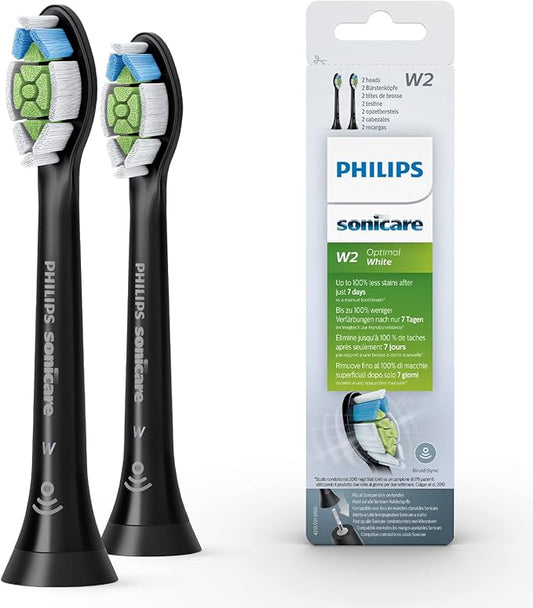 Philips SoniCare W2 Optimal White Toothbrush Heads - Black