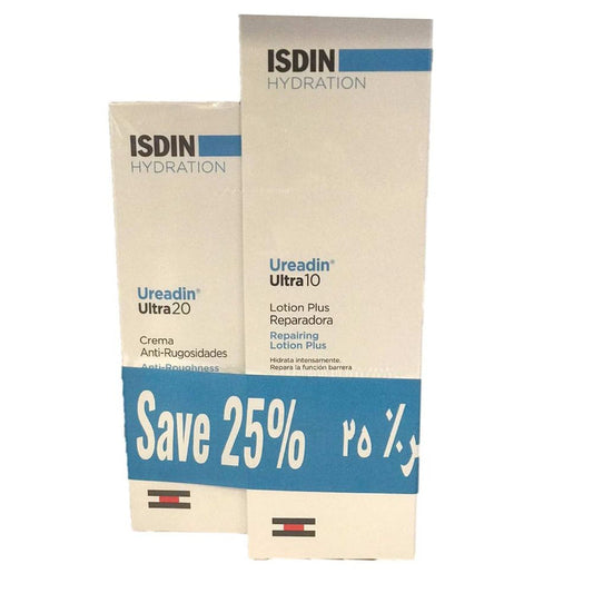 Isdin Ultra 10 Lotion 400ml + Ureadin Ultra 20 Cream 200ml