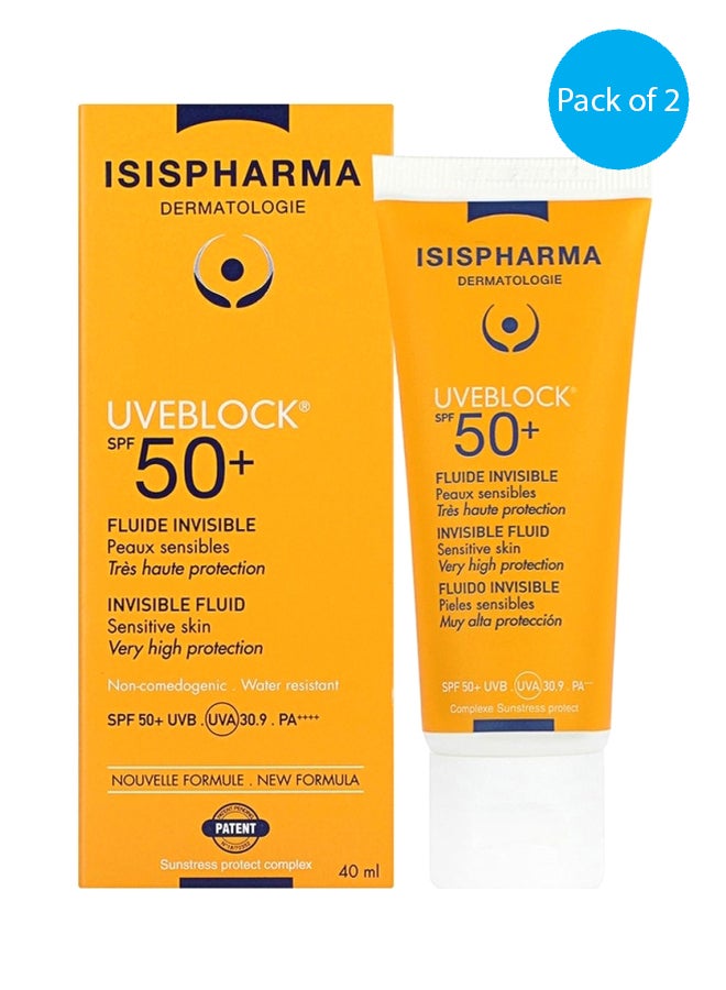 ISIS PHARMA UVEBLOCK SPF50 FLUID 40ML 1+1