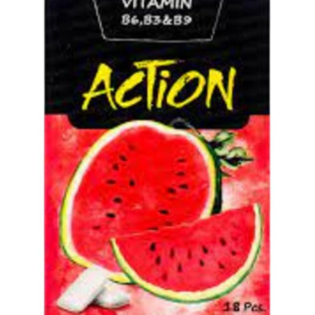 ACTION VIT WATERMELON SF GUM 12S