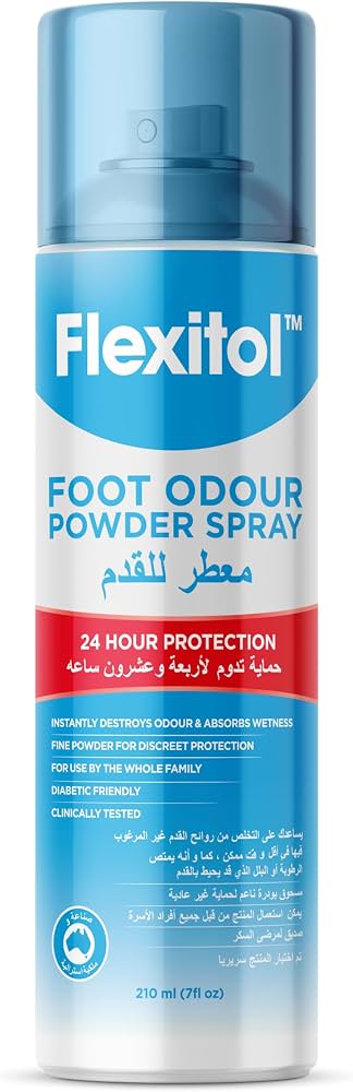 FLEXITOL FOOT ODOUR POWDER SPRAY 210ML