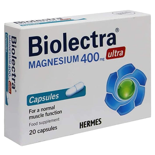 BIOLECTRA MAGNESIUM 400MG ULTRA CAP 20S