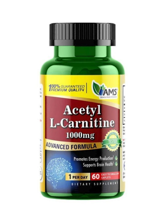 AMS ACETYL L-CARNITINE 1000MG TAB 60S
