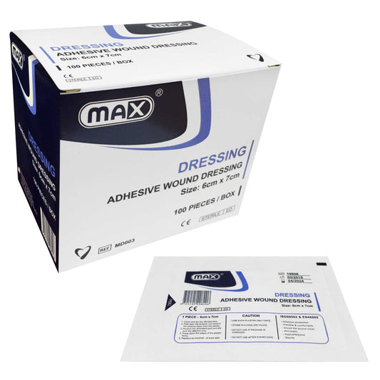 MAX WOUND ADHESIVE 6CM 7CM DRESSING 100PC BOX