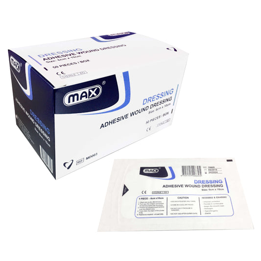MAX WOUND ADHESIVE 6CM 10CM DRESSING 50PC BOX