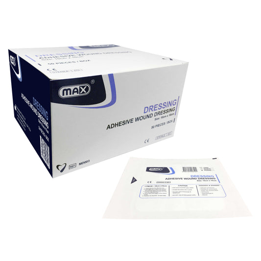 MAX WOUND ADHESIVE 10CM 15CM DRESSING 50PC BOX
