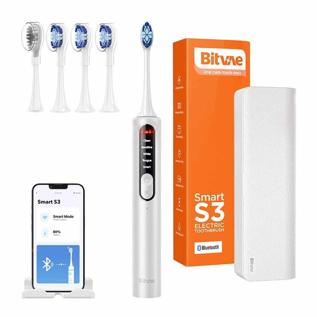 BITVAE S3 WHITE TB 4H+4HEAD CAP+1TRAVEL CASE
