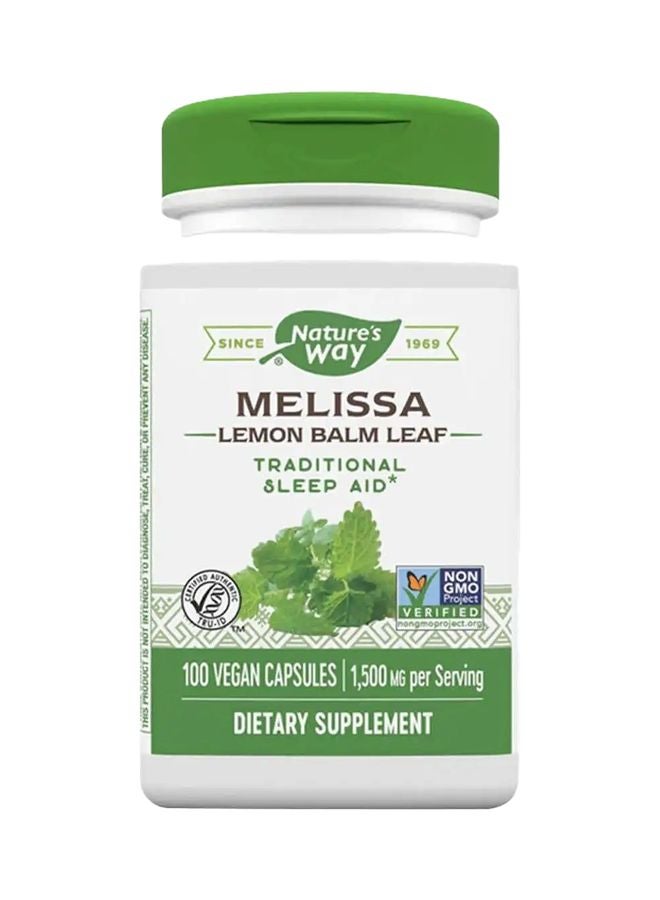 NATURE'S WAY MELISSA LEMON BALM LEAF VEG CAP 100S