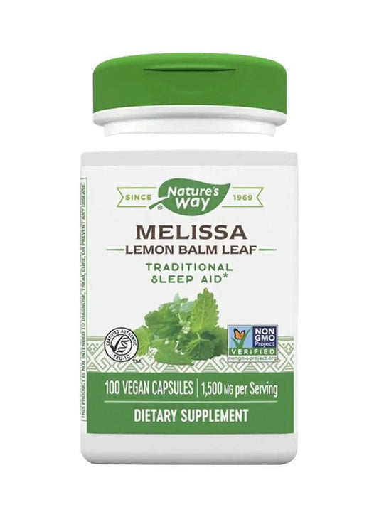 NATURE'S WAY MELISSA LEMON BALM LEAF VEG CAP 100S