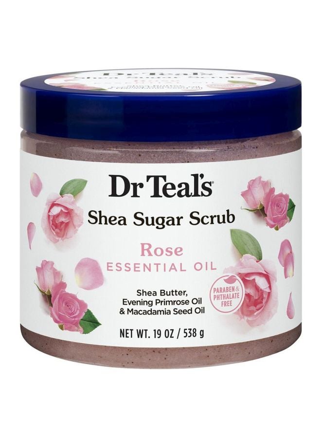 DR TEALS 7247 SHEA SUGAR ROSE BODY SCRUB 538G