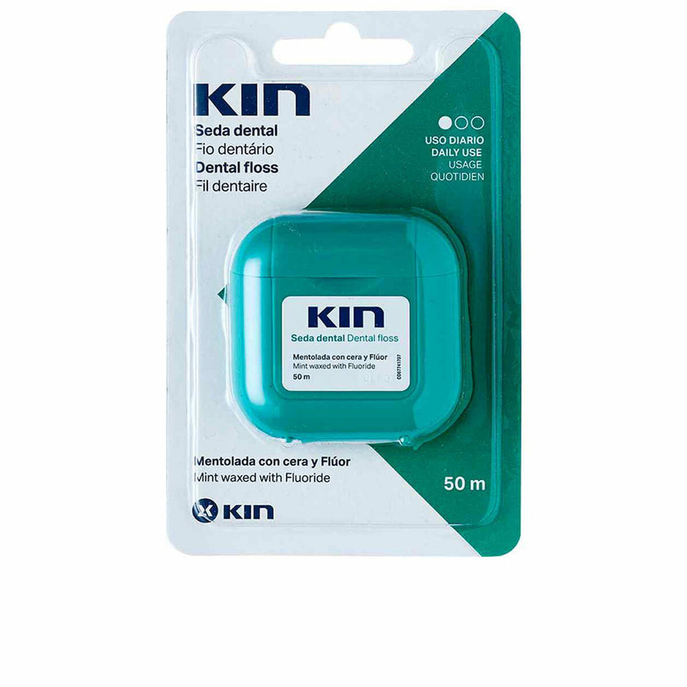 Kin Dental Floss Mint Waxed Fluoride 50m 1 Piece