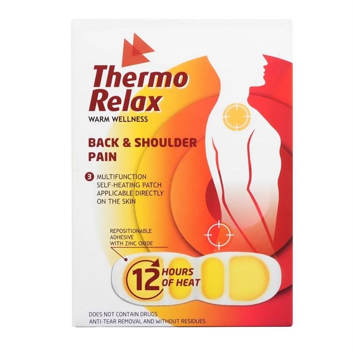 THERMO RELAX 12HR HEATING BACK&SHOULDER PATCH 3S