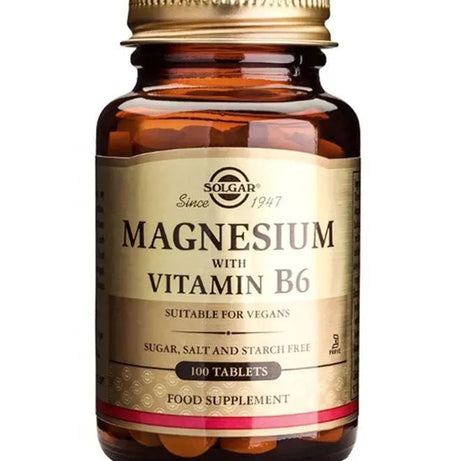 SOLGAR MAGNESIUM WITH B6 TAB 100'S