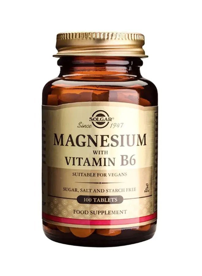 SOLGAR MAGNESIUM WITH B6 TAB 100'S