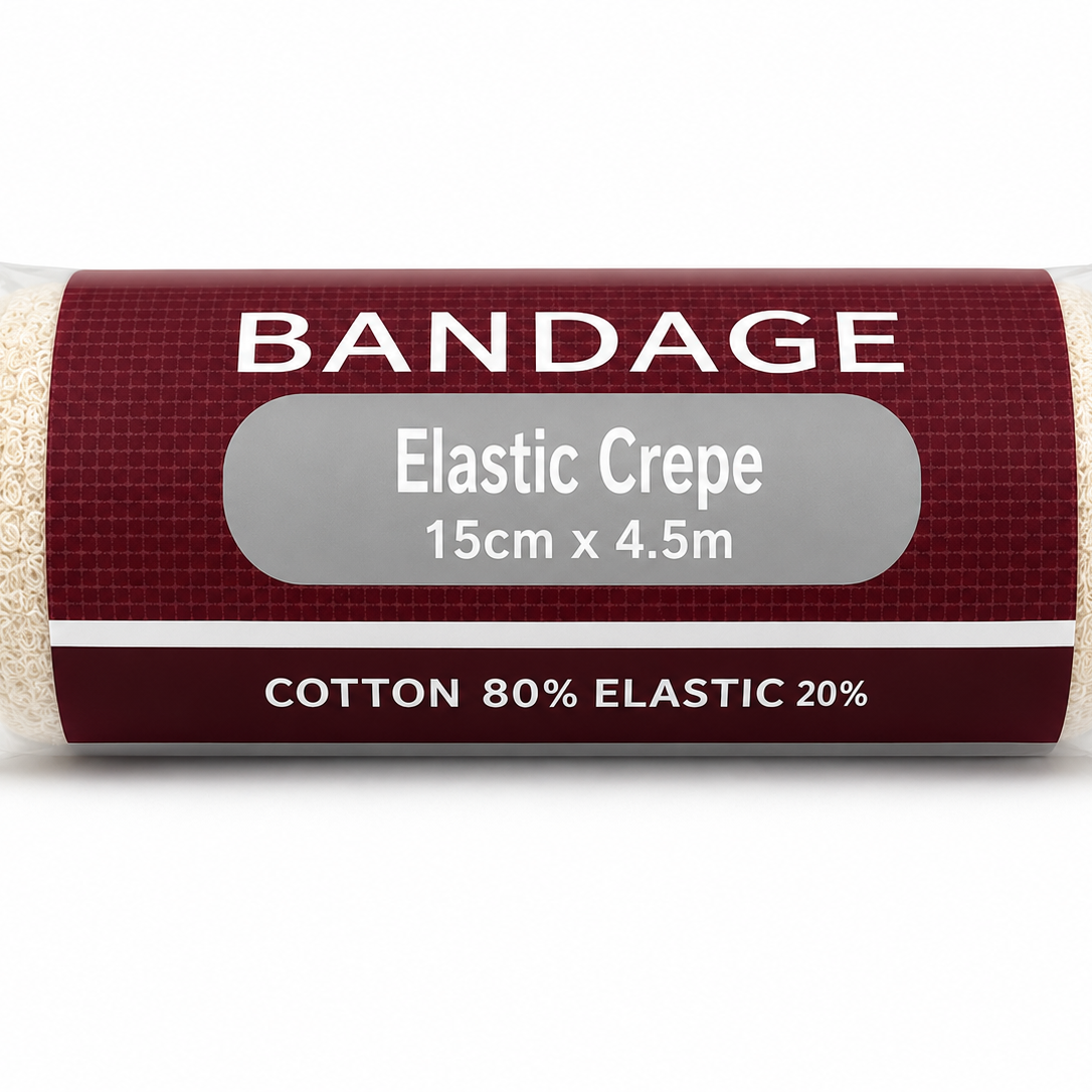 MED ELASTIC CREPE BANDAGE 15CM