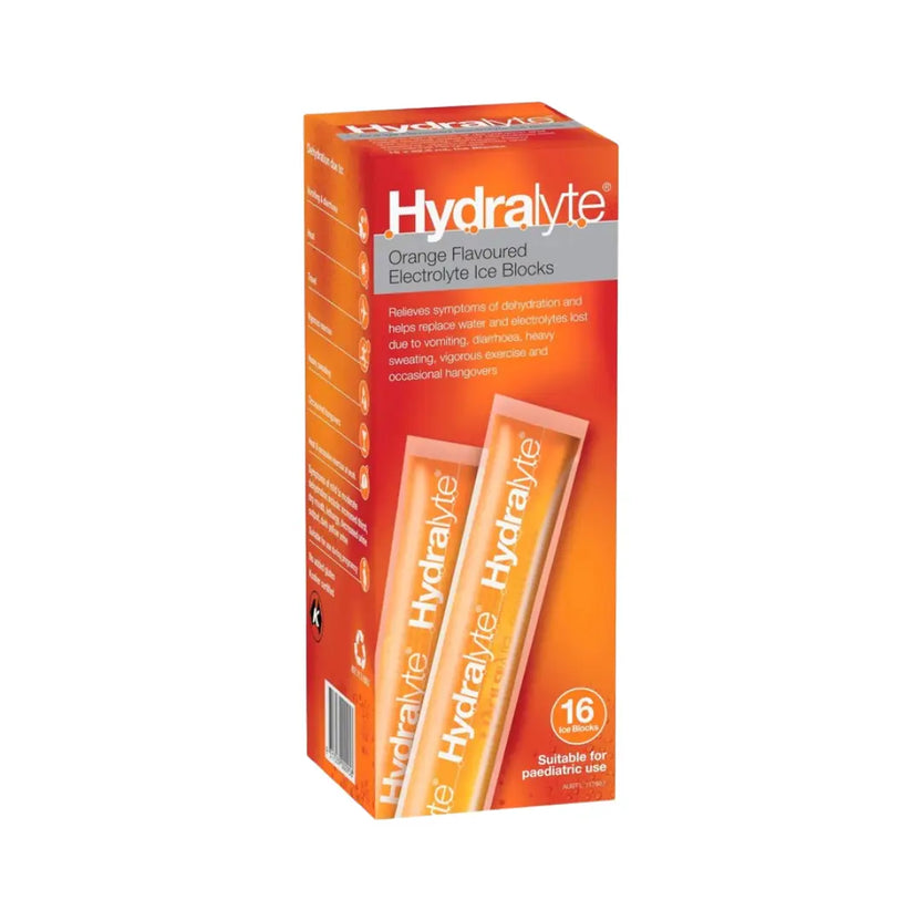 HYDRALYTE ORANGE ICEBLOCKS 16S