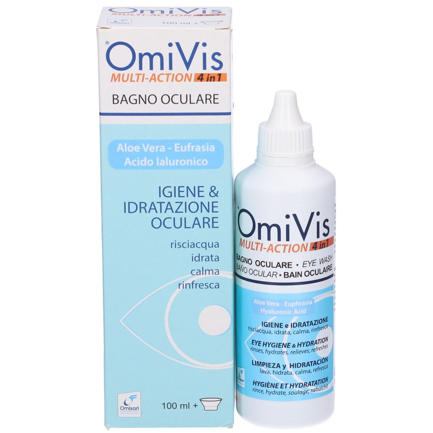 Omivis Multi-Action 4 in 1 Eye Wash, 100ml