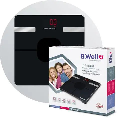 B.WELL BLACK BLUTOOTH DIAGNOSTIC SCALE TH-168BT
