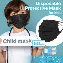 GOOD DAY 3 PLAY KIDS BLACK MASK 50PCS