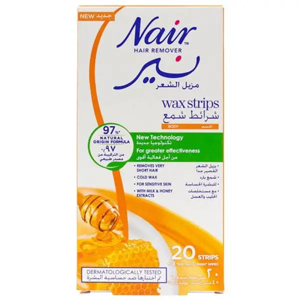 NAIR HAIR REOMVER BODY STRIPS HONEY 20S