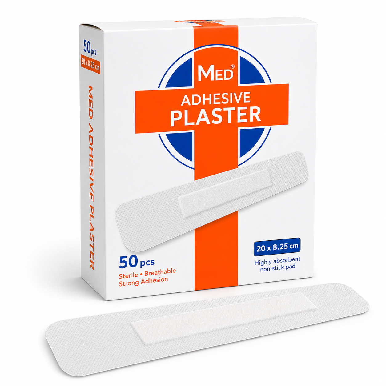 MED ADHESIVE PLASTER 20*8.25