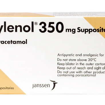 TYLENOL 350MG SUPP 10S