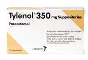 TYLENOL 350MG SUPP 10S